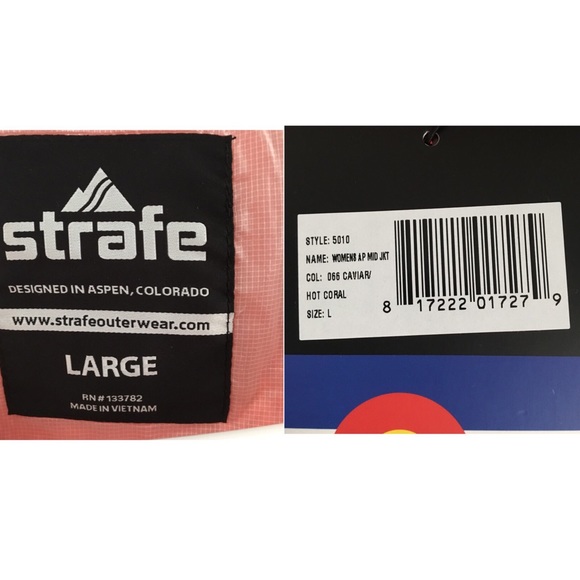 STRAFE Polartec Alpha Mid Jacket in Hot Coral - Picture 8 of 8